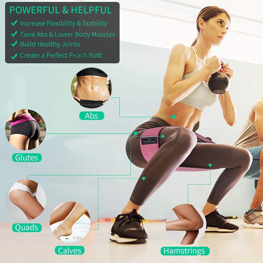 3 Set Fabric Resistance Bands