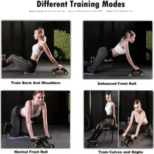 Abs Roller – 4-Wheel Ab Roller Abdominal Workout Fitness Exercise Equipment