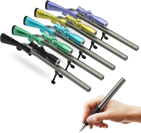 Sniper Rifle Pen Holder with Pen and Torch