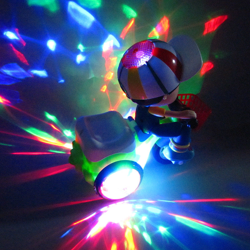 360 Degree Rotating Toys Car Electric Stunt Tricycle Model Toy bike with LED Light Music Children best Birthday Giftsl