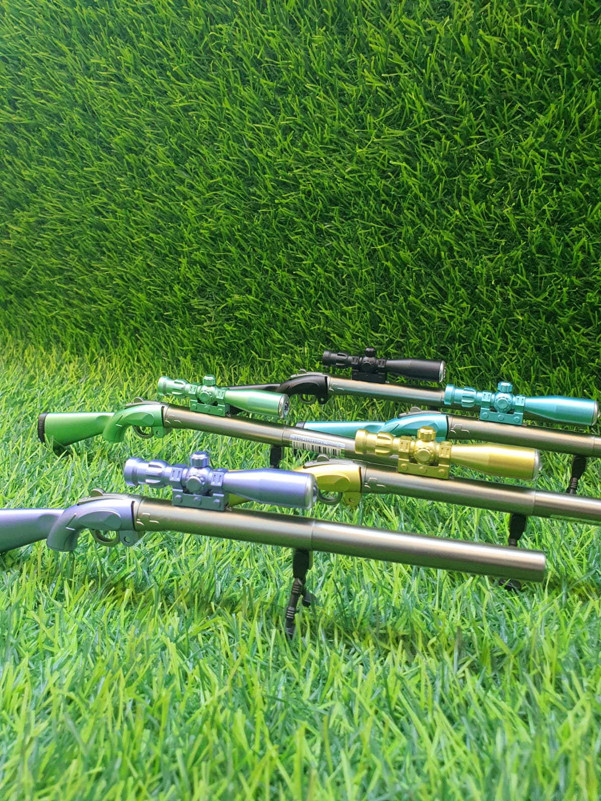 Sniper Rifle Pen Holder with Pen and Torch
