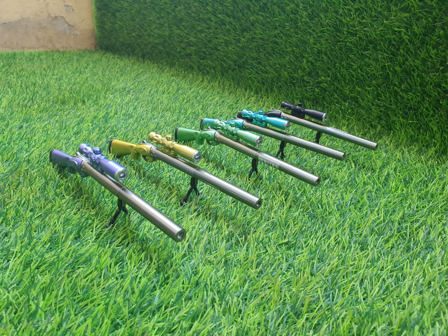 Sniper Rifle Pen Holder with Pen and Torch