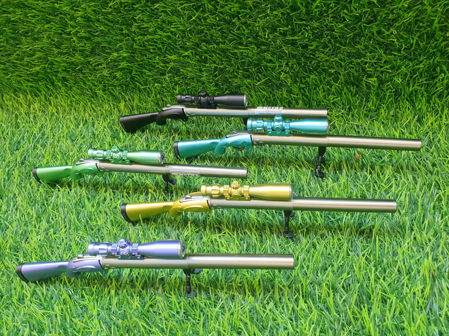 Sniper Rifle Pen Holder with Pen and Torch