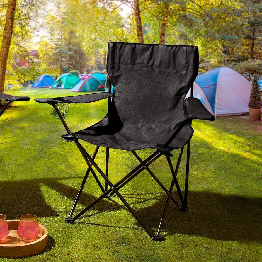 Camping Chairs Folding Arm Foldable Portable Outdoor Picnic Chair