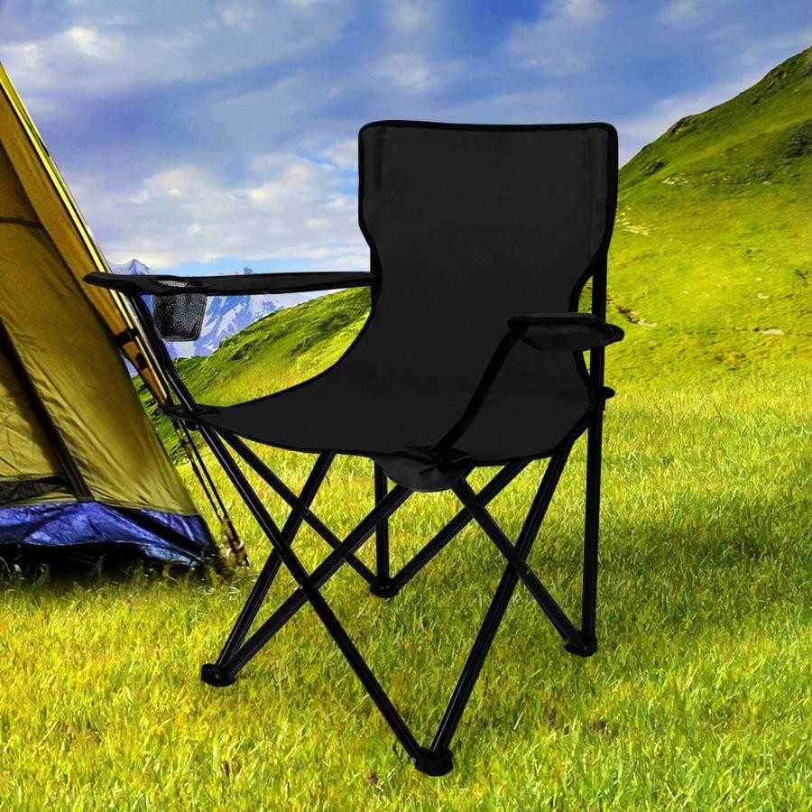 Camping Chairs Folding Arm Foldable Portable Outdoor Picnic Chair