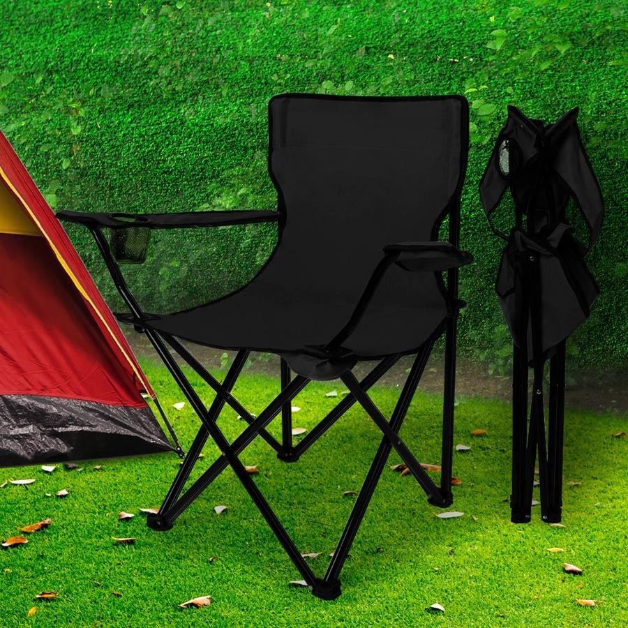 Camping Chairs Folding Arm Foldable Portable Outdoor Picnic Chair