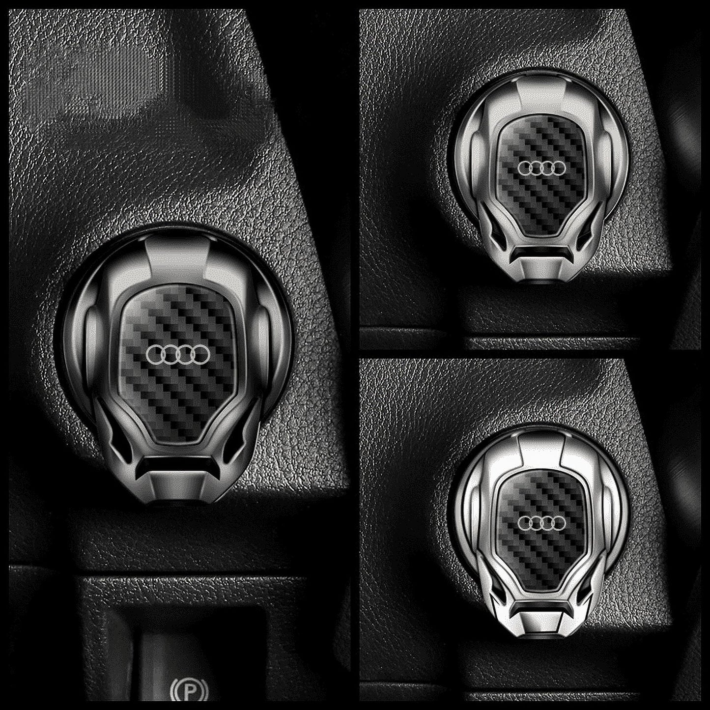 Car Engine Push Start Stop Button Cover with Car Logo