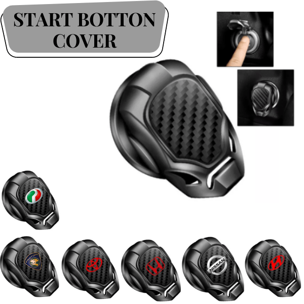 Car Engine Push Start Stop Button Cover with Car Logo