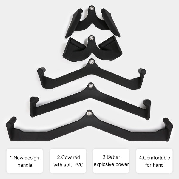 Mag Grip Set of 5 LAT Pull Down Bar for Cable Machine, LAT Pulldown Attachments T Bar V Bar Cable Attachment, Back Tricep Bar Strength Training Handle