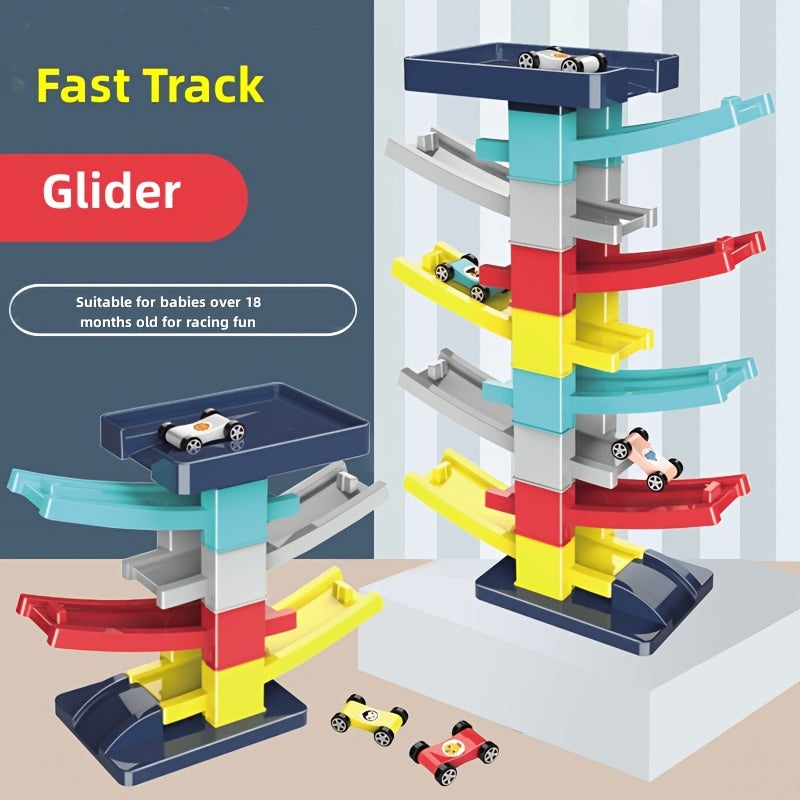 Colorful Gliding Railcar