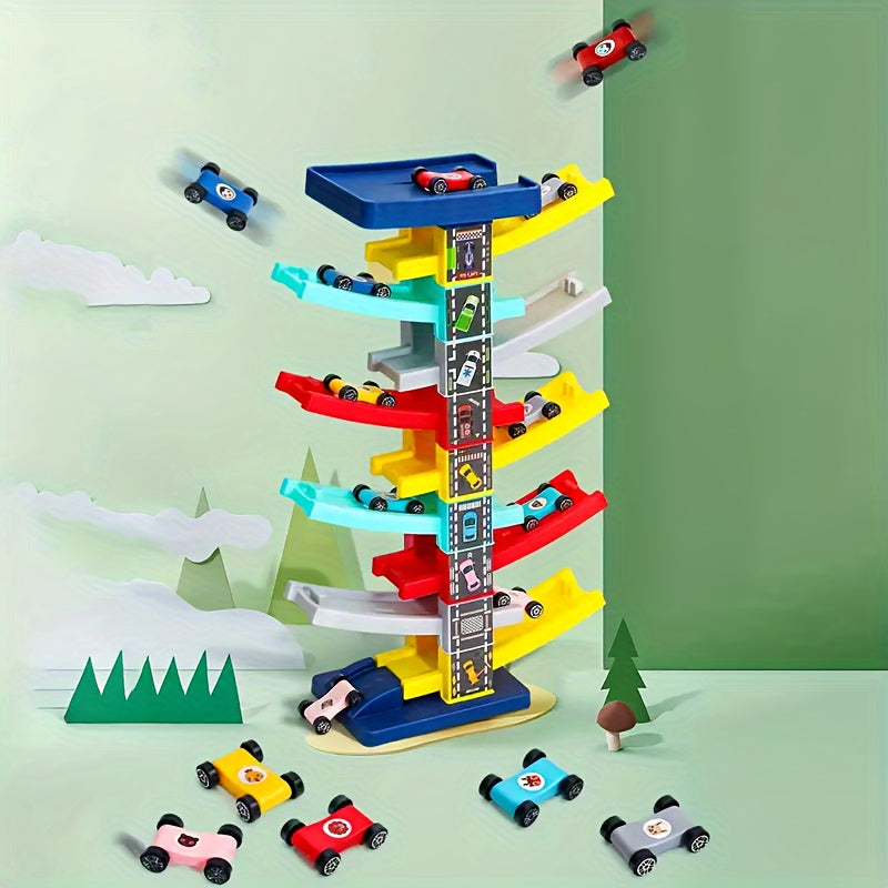 Colorful Gliding Railcar