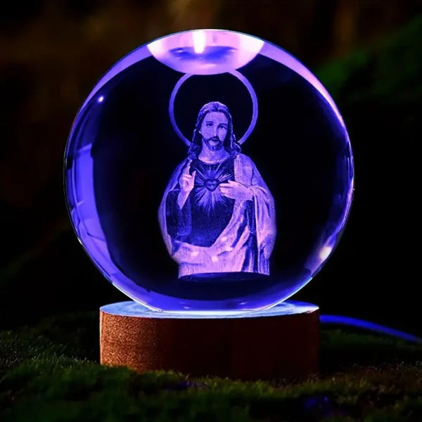 3D Crystal Bible & Cross LED Night Lamp โจ
