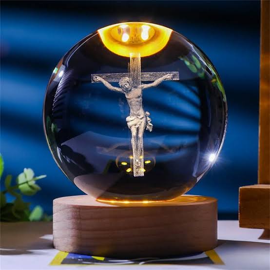 3D Crystal Bible & Cross LED Night Lamp โจ