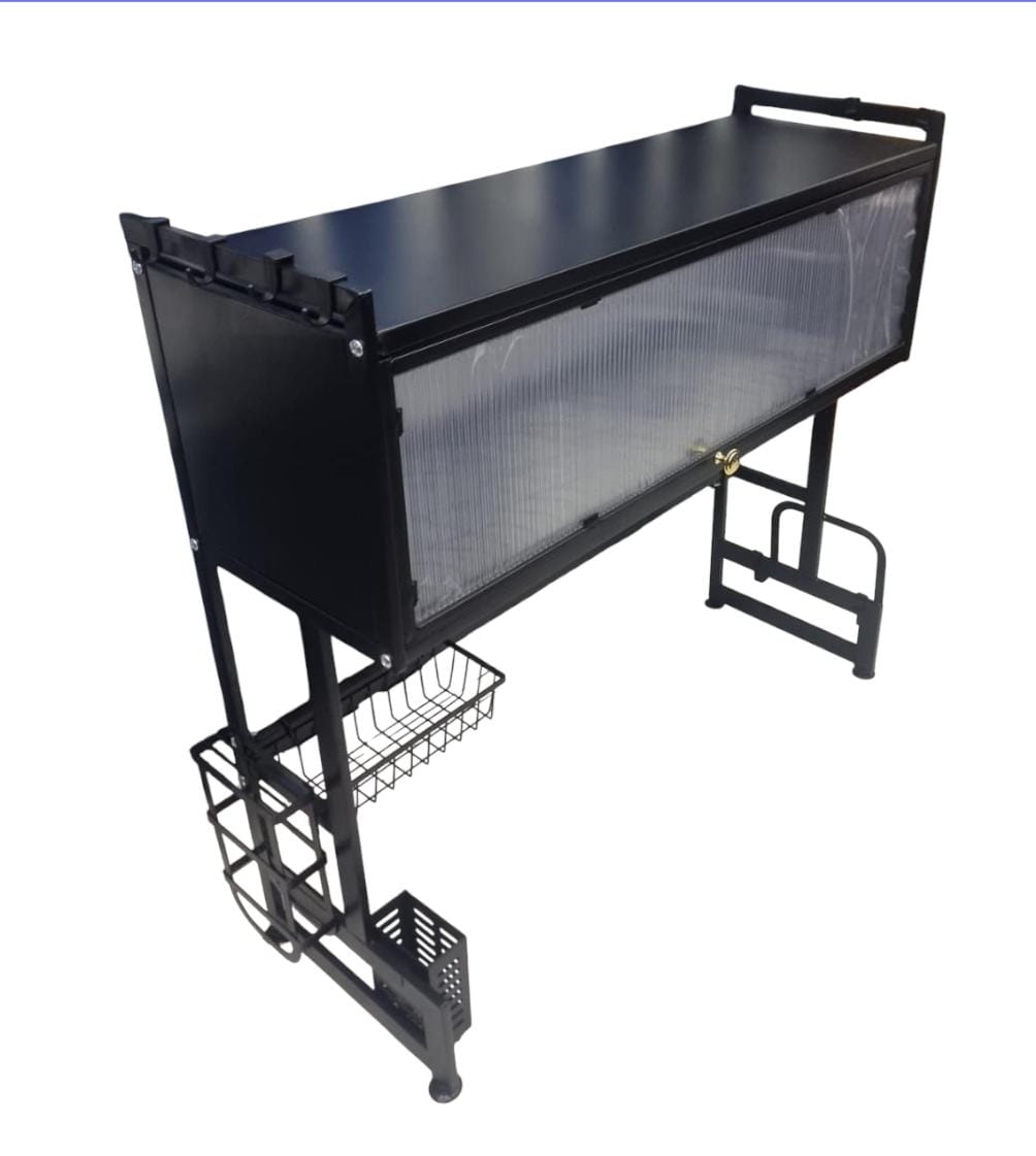 3-Tier Over-the-Sink Dish Drainer Rack with Cover Space-Saving Kitchen Organizer