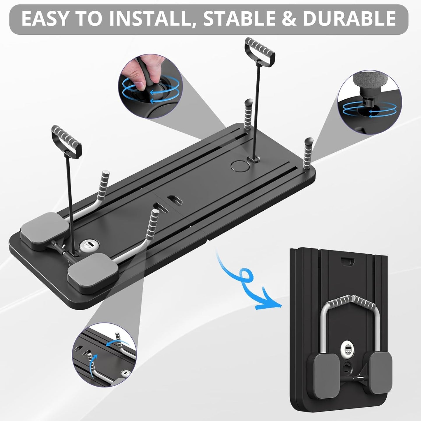 Foldable Pilates Board Reformer 4 in 1 Multifunctional Core Exercise Set Ab Trainer
