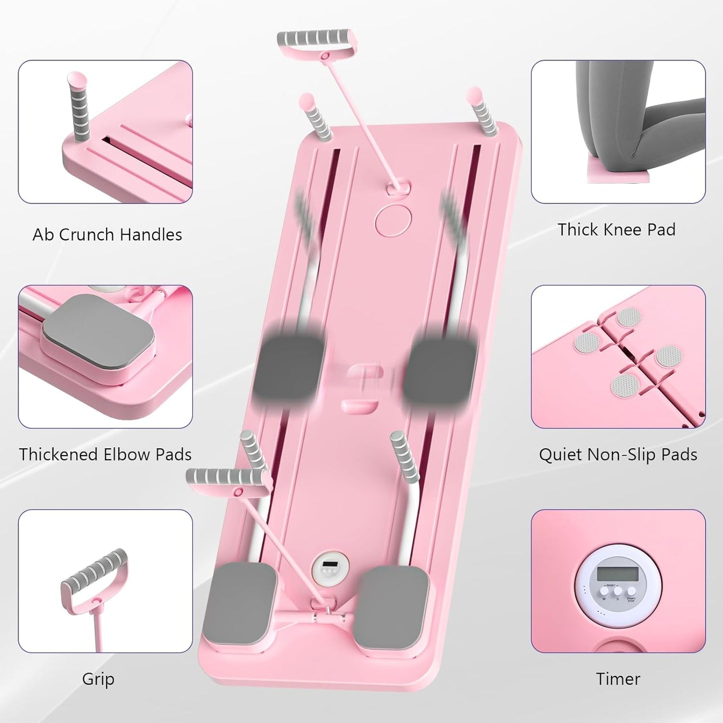 Foldable Pilates Board Reformer 4 in 1 Multifunctional Core Exercise Set Ab Trainer