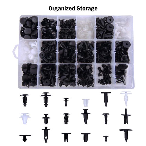 Car Plastic Fasteners Kit 415pcs with Fastener Remover