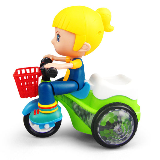 360 Degree Rotating Toys Car Electric Stunt Tricycle Model Toy bike with LED Light Music Children best Birthday Giftsl