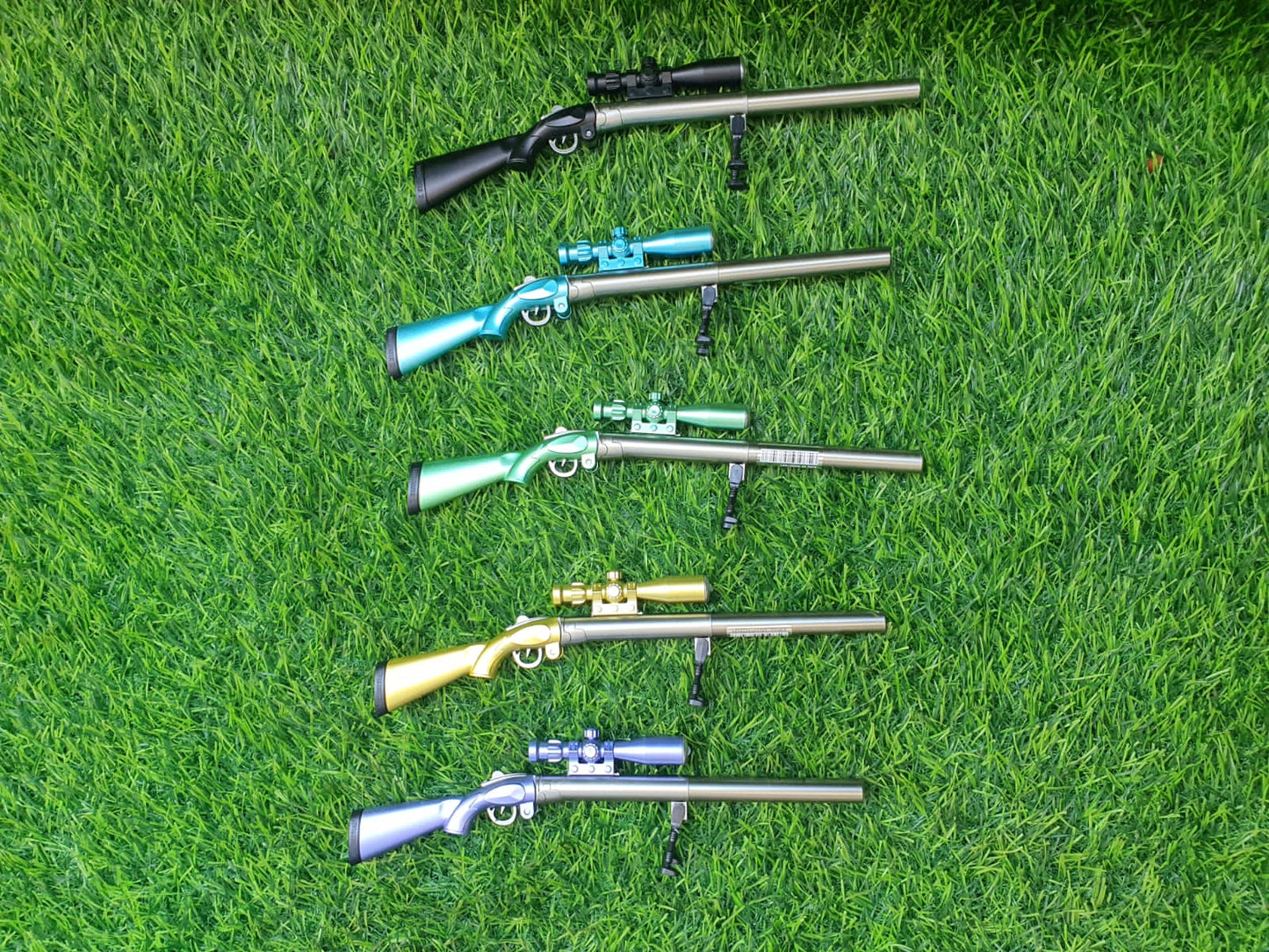 Sniper Rifle Pen Holder with Pen and Torch