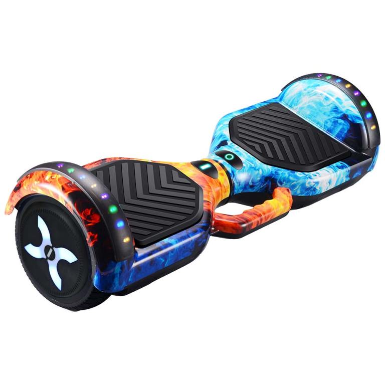Self-Balancing Hoverboard With Bluetooth Speaker & LED Lights