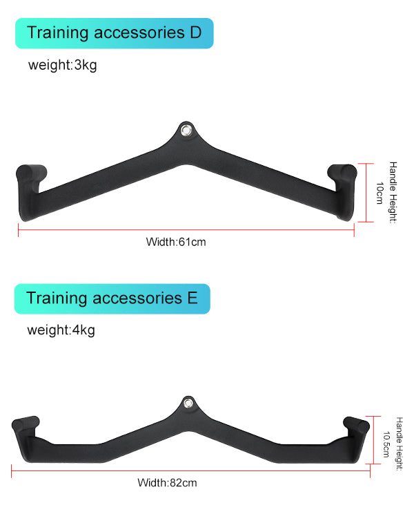 Mag Grip Set of 5 LAT Pull Down Bar for Cable Machine, LAT Pulldown Attachments T Bar V Bar Cable Attachment, Back Tricep Bar Strength Training Handle