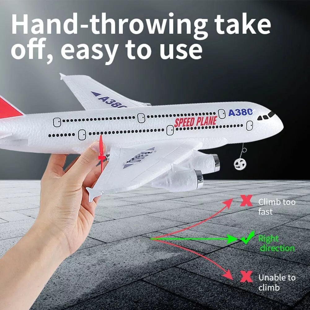 Rc Plane A380 Mode Rc Plane Easy to Fly Stunt Roll Fixed Wing Plane 3CH EPP Remote Control Airplane